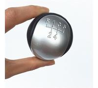 Se adapta a Hyundai, Elantra, I30, Kia, Forte Soul 5 velocidades negro/plateado, perilla de palanca de cambios de coche, funda de balonmano (negro) (plateado)