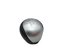Se adapta a Hyundai, Elantra, I30, Kia, Forte Soul - Pomo de palanca de cambios de coche MT, mango de palanca de cambios de 5 velocidades, perilla de palanca de cambios de coche (negro) (plateado)