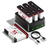 Se adapta a la batería de la cámara Insta360 X4 con 3 ranuras LED cargador USB Insta360 ONE X4 accesorios de batería de la cámara deportiva 2Battery 1Charger