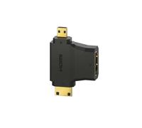 Se adapta. HDMI™, f. hembra. Tipo A - f. macho tipo C (mini)/D (micro), dorado