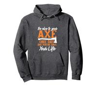 Sé Agradable con tu Hacha, un día Tal Vez Ella Salva tu Vida Sudadera con Capucha, Unisex para Adultos, Jaspeado Oscuro, XXL