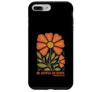 Sé alegre en Hope Boho Floral Wildflowers Christian Carcasa para iPhone 7 Plus/8 Plus