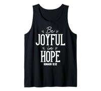 Sé Alegre en la Esperanza Romanos 12:12 Arte Motivacional Camiseta sin Mangas