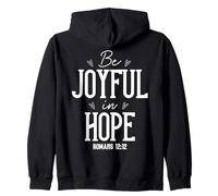 Sé Alegre en la Esperanza Romanos 12:12 Arte Motivacional Sudadera con Capucha