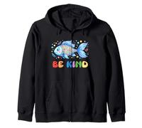 Sé Amable Colorido pez Positivo océano Dibujos Animados Sudadera con Capucha
