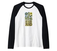 Sé Amable con tu Mente Diseño Positivo de Salud Mental Camiseta Manga Raglan