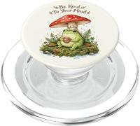 Sé Amable con tu Mente Frog Mushroom Cottagecore Salud Mental PopSockets PopGrip para MagSafe