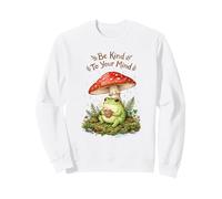 Sé Amable con tu Mente Frog Mushroom Cottagecore Salud Mental Sudadera