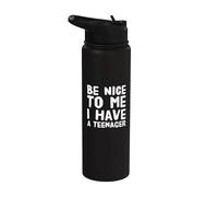 Sé amable conmigo, tengo un adolescente como padre divertido Stainless Steel Insulated Water Bottle