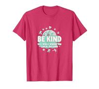 Sé Amable en un Mundo Donde Puedes ser Cualquier Cosa Camiseta, Hombre, Rojo Jaspeado, L