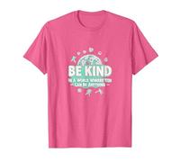 Sé Amable en un Mundo Donde Puedes ser Cualquier Cosa Camiseta, Hombre, Rosa Jaspeado, XL