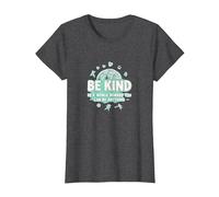 Sé Amable en un Mundo Donde Puedes ser Cualquier Cosa Camiseta, Mujer, Jaspeado Oscuro, XL