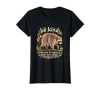 Sé Amable, Lindo Amigo del Bosque de mapaches, Jimothy Broke Trash Camiseta gráfica económica, Mujer, Negro, L