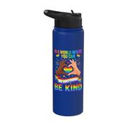 Sé amable, orgullo y arco iris, LGBT, conciencia sobre la igualdad Stainless Steel Insulated Water Bottle