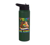 Sé amable, orgullo y arco iris, LGBT, conciencia sobre la igualdad Stainless Steel Insulated Water Bottle
