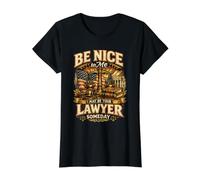 Sé Amable, podría ser tu Abogado algún día, diseño Vintage de Abogado Camiseta gráfica económica, Mujer, Negro, XS