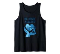 Sé Amable Siempre, Conciencia sobre el Autismo, corazón Azul Camiseta sin Mangas