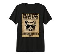 Se Busca Gato de Schrodingers Muerto y Vivo una Divertida física cuántica Camiseta Premium