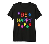 Sé Colorido, sonríe, Caras Felices, Vibraciones positivas, Estado de ánimo arcoíris Camiseta Premium