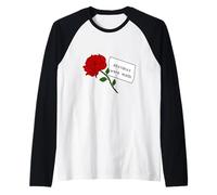 Se cometieron errores de rosa roja con cita Camiseta Manga Raglan