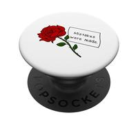 Se cometieron errores de rosa roja con cita PopSockets PopGrip Adhesivo