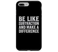 Sé como la resta y marca la diferencia Divertido profesor de matemáticas Carcasa para iPhone 7 Plus/8 Plus
