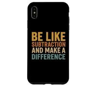 Sé como la resta y marca la diferencia Divertido profesor de matemáticas Carcasa para iPhone XS Max