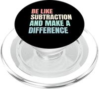 Sé como la resta y marca la diferencia Divertido profesor de matemáticas PopSockets PopGrip para MagSafe