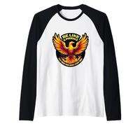 Sé como un ave fénix que se levanta de tus cenizas cada vez que dispare un pájaro Camiseta Manga Raglan