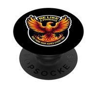 Sé como un ave fénix que se levanta de tus cenizas cada vez que dispare un pájaro PopSockets PopGrip Adhesivo