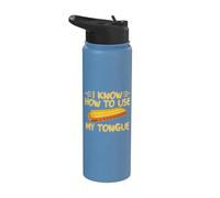 Sé cómo usar mi armónica divertida Lengua Stainless Steel Insulated Water Bottle