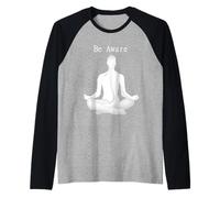 Sé Consciente Meditación Yoga Camiseta Manga Raglan