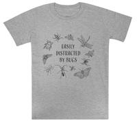 Se Distrae Fácilmente con Los Insectos Kids Grey tee Camiseta De Manga Corta para Niños Kids Grey tee Children Short Sleeve T-Shirt