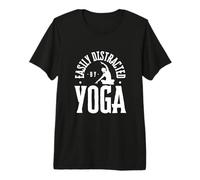 Se distrae fácilmente con un Divertido Instructor de Yoga Camiseta Premium