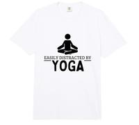 Se distrae fácilmente con un Divertido Instructor de Yoga Comfort Colors Adult Heavyweight T-Shirt