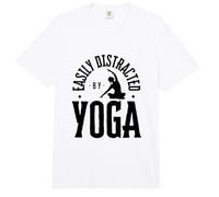 Se distrae fácilmente con un Divertido Instructor de Yoga Comfort Colors Adult Heavyweight T-Shirt