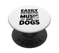 Se distrae fácilmente por la música y los Amantes de los Perros PopSockets PopGrip Adhesivo