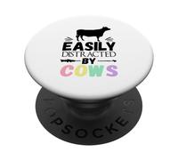Se distrae fácilmente por los Amantes de los Animales de Las Vacas PopSockets PopGrip Adhesivo