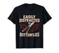 Se distrae fácilmente por los Divertidos Amantes de los Cuchillos de Mariposa Balisong Camiseta
