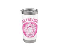 Sé el León de África León Rey Depredador Vaso térmico de acero inoxidable de doble pared