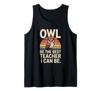 Sé el Mejor Profesor Que Pueda ser Owl Vintage School Spirit Camiseta sin Mangas
