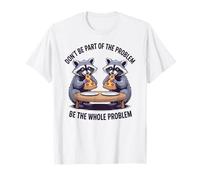 Sé el Problema, Divertidos mapaches Lindos Comiendo Pizza Camiseta