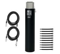 sE Electronics DM1 Dynamite Active - Preamplificador de micrófono en línea, color negro, paquete con 2 cables XLR y 10 bridas