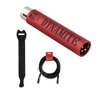 sE Electronics DM1 Dynamite - Preamplificador de micrófono en línea activo con 10 correas de cierre táctil y cable XLR-XLR de 20 pies