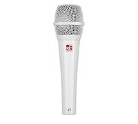 SE Electronics V7 Micrófono Vocal dinámico supercardioide de Mano, micrófono dinámico supercardioide Blanco con Soporte de Choque Integrado y Parabrisas Interno