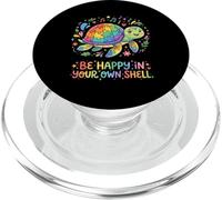 Sé Feliz en tu Propia Tortuga de concienciación sobre el Autismo PopSockets PopGrip para MagSafe