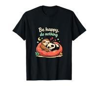 Sé Feliz, no Hagas Nada, Perezoso, Panda, Vibraciones relajadas Camiseta