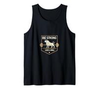 Sé fuerte como un toro Levantamiento de pesas Motivacional Gym Power Camiseta sin Mangas