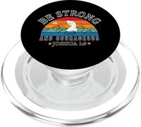 Sé fuerte y valiente: diseño retro de las Escrituras de Josué 1:9 PopSockets PopGrip para MagSafe