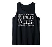 Sé Fuerte y Valiente Frase Motivacional Camiseta sin Mangas